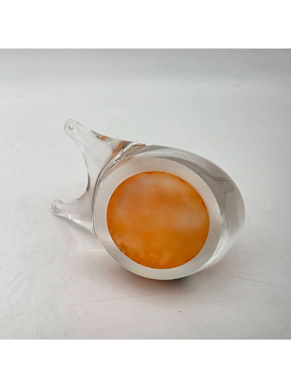 Mikasa Glass Bird Figurine Paperwight Orange & Clear Czech Republic 2" - Picture 8 of 8